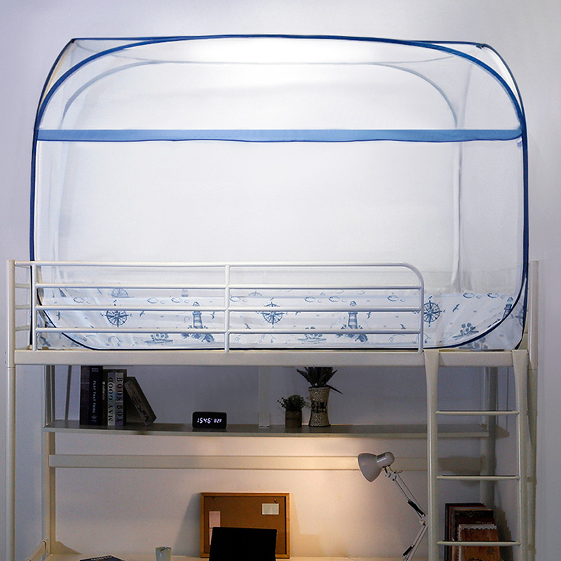 Bed nets Students Dormitory Upper Bunk Beds Bunk Beds Up and down Folding Dorm Room free of installation one-piece 1m bed mosquito net