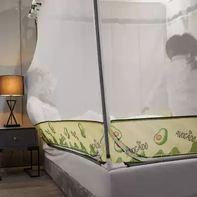 New dustproof top bracket mosquito net anti-drop children's encrypted thick zipper fully enclosed 1 5 meters 18 m bed household