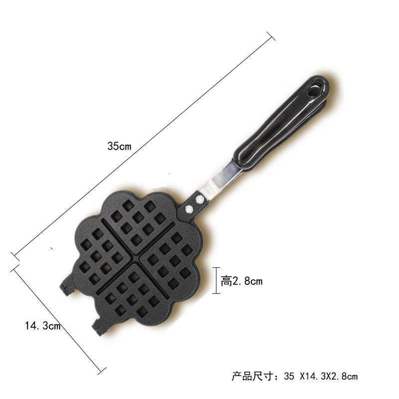 Gas egg roll baking pan household crispy pancake pan double-sided non-stick waffle mold waffle checkered cake mold