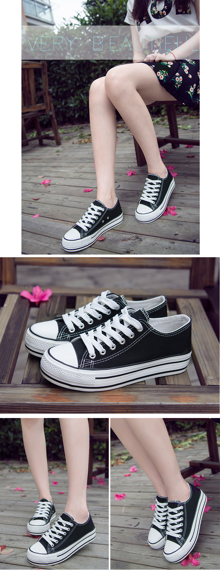 Mùa xuân và mùa hè trắng sneakers ladies Hàn Quốc phiên bản của nền tảng giày vải thấp để giúp thể thao và giải trí thắt lưng tăng giày đơn triều