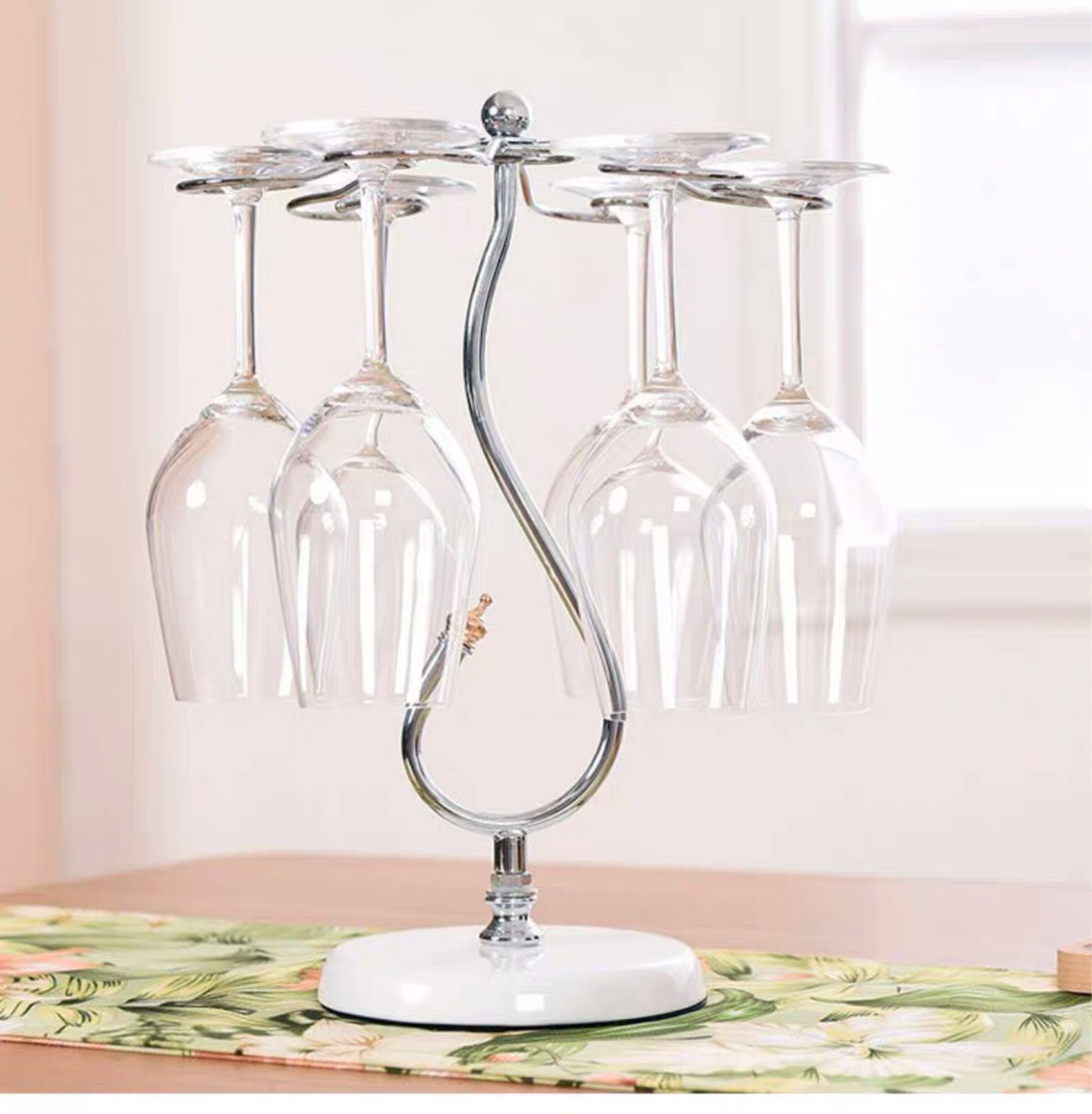 Home Living Room Eu Style Red Wine Glass Shelf Upside Down Creative Pendulum Wine Glass Shelf rack Wine Glasses Rack