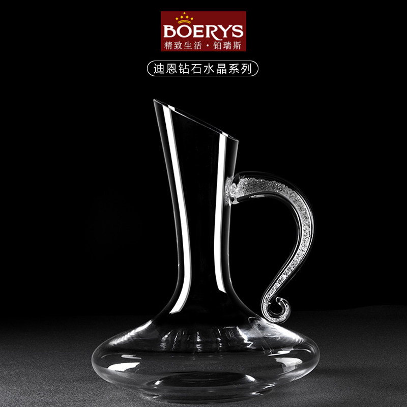 Crystal Red Wine Glass Suit Diamond Decanter home High-footed Cup Goblet Wine Glasses 2 4 only Personality Wine