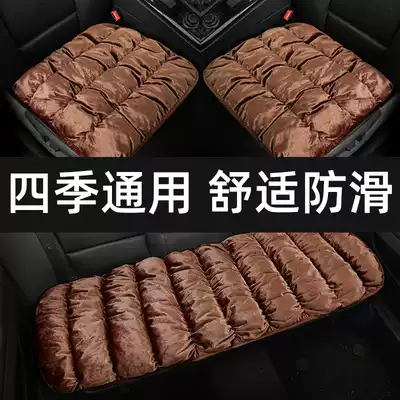 Car seat cushion winter short plush warm three-piece single piece butt pad without backrest anti-skid rear car seat cushion