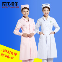  Nightingale nurse clothes Long-sleeved winter clothes thickened pharmacy beauty salon overalls Korean white coat doctor clothes