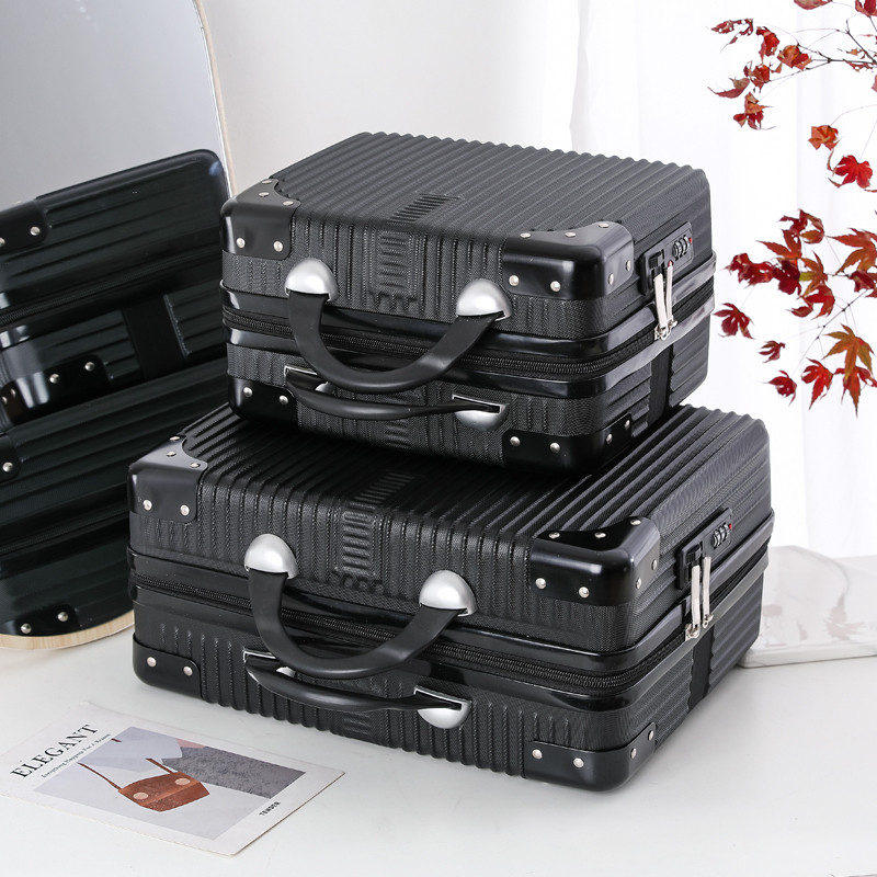 Hand Luggage Small and Lightweight for Women 14inch Retro Cosmetic Case 16inch Password Travel Case Mini Storage Bag Hand Luggage Small and Lightweight for Women 14inch Retro Cosmetic Case 16inch Password Travel Case Mini Storage Bag