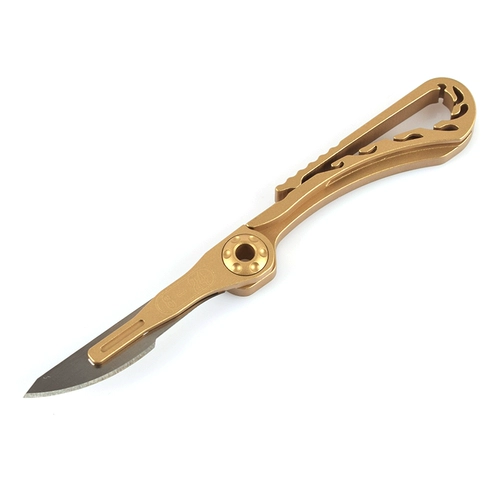 Латунный складной дорожный складной нож, брелок, лезвие, 23 размер