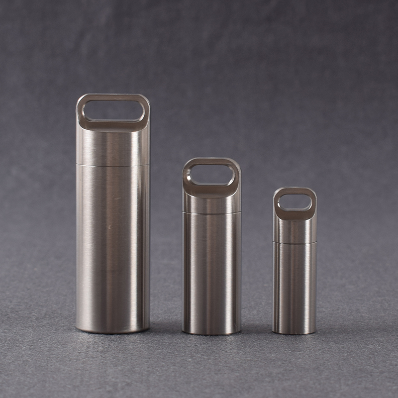 Stainless Steel Carry-on Mini Kit Seal Waterproof Pill Bottle Travel Portable Containing Jar Outdoor Emergency Medicine Bottle