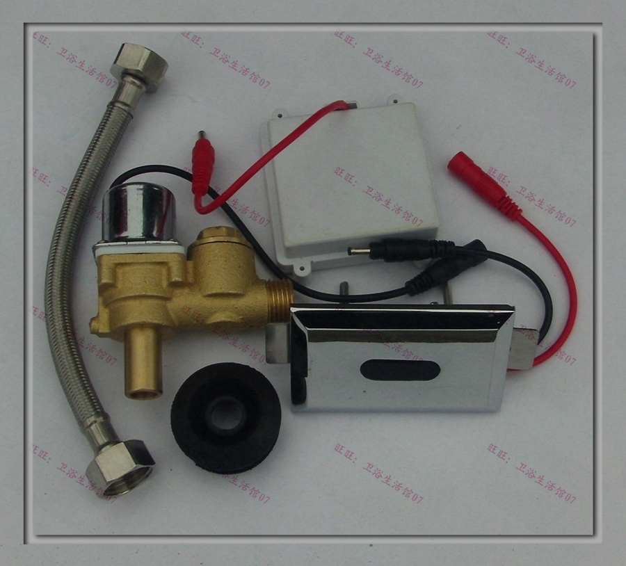 Integrated ceramic urinating sensor urinal induction flushing valve flush with built-in full copper solenoid valve DC 6V