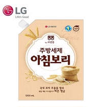 South Korea imported LG early morning barley dishwashing liquid 1200ml Pengpeng detergent bagged kitchen tableware to remove oil stains