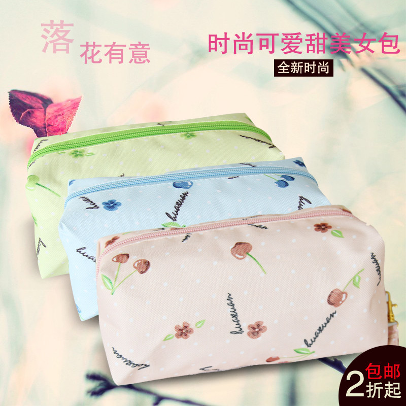 Korean cute cartoon wash bag lady waterproof packaging bag small capacity packaging bag Oxford cloth