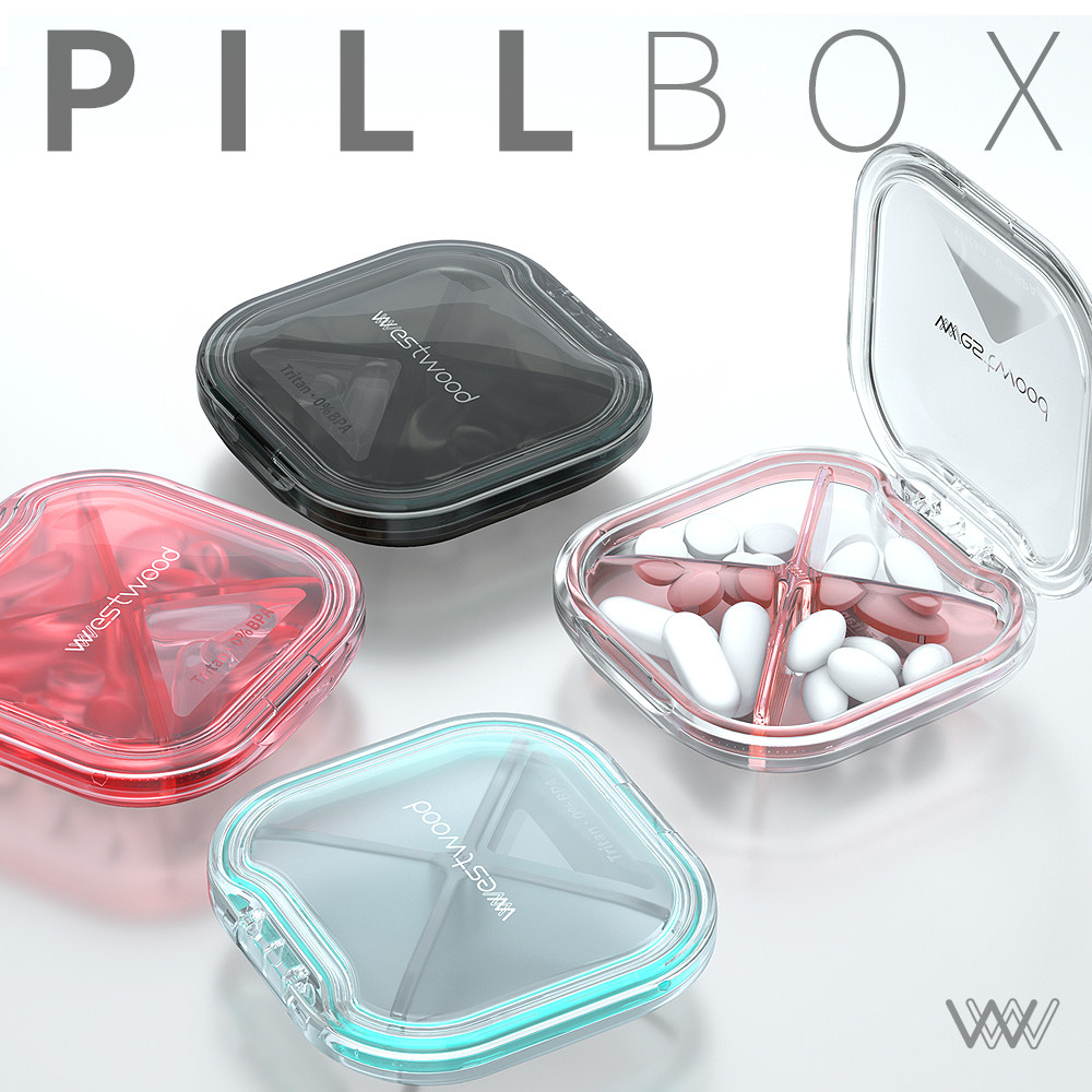 Portable small pill box mini carry pill pills sub-packed medicine box multi-cell storage small pill box for a week