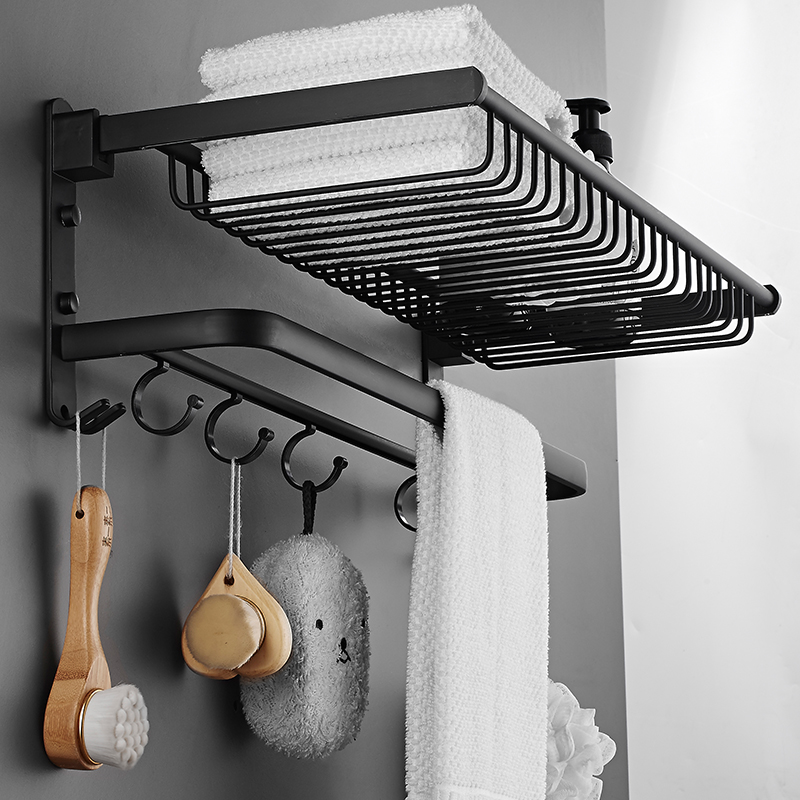 Bathroom Towel Rack Bath Towel Rack Rack Shelve MAKEUP ROOM SPACE ALUMINUM FREE STILETTO HOME RELEASE CLOTHING STORAGE FLOOR SHELF