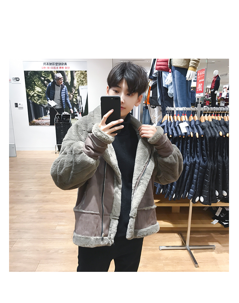 Của nam giới lông một mùa đông mới cộng với nhung faux fur jacket thanh niên dày vài bông áo bông scorpion triều áo khoác đẹp