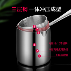 Фритюрница 油炸锅天妇罗家用日式省油小炸锅304不锈钢无涂层迷你热油泼油锅