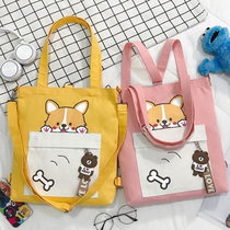 Childrens supplementary class Canvas Bag Simple Light Elementary School Children Back Homework Pitched Satchel Backpacks backpacks Handbags Handbags Men