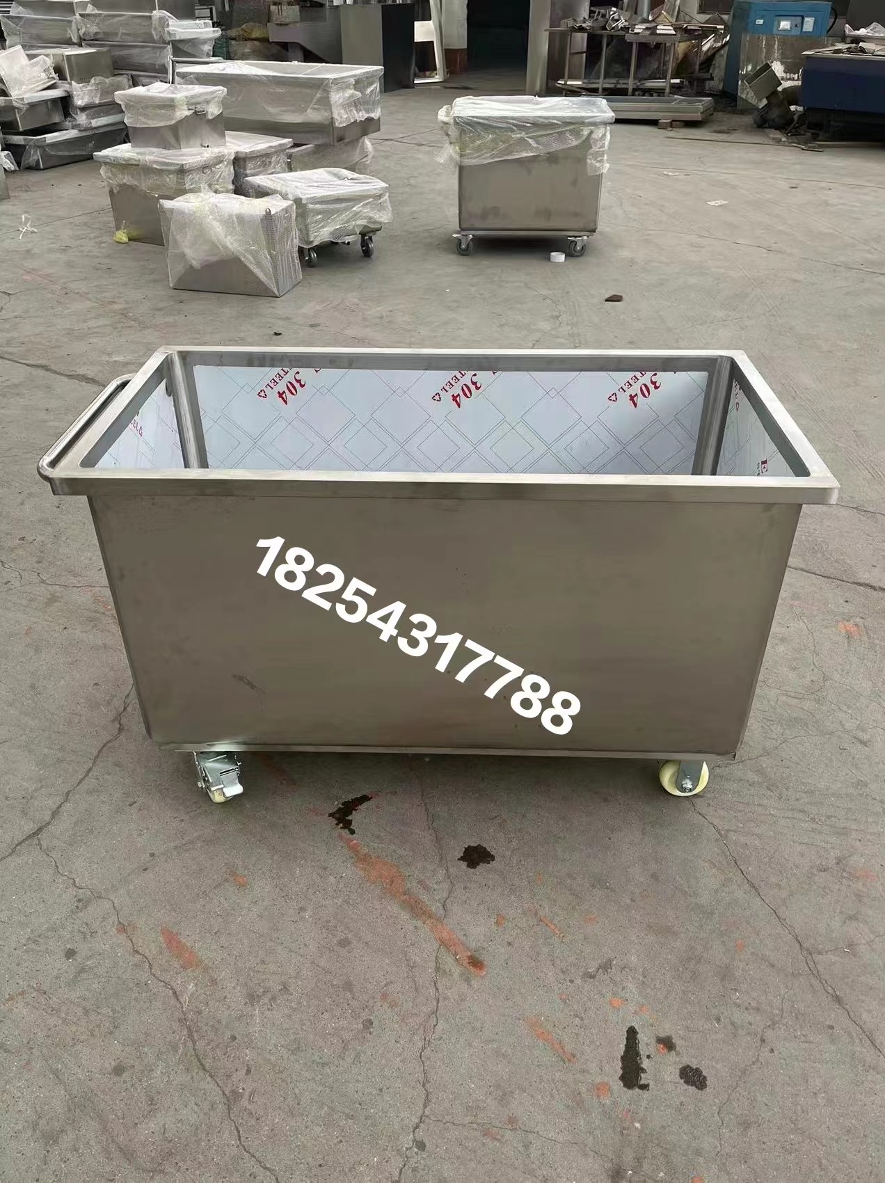 Mobile Stainless Steel Sink Transfer Pool Hotel Food Factory Thaw Pool Dip Pool Disinfectant Pool Wash Pool Trolley-Taobao