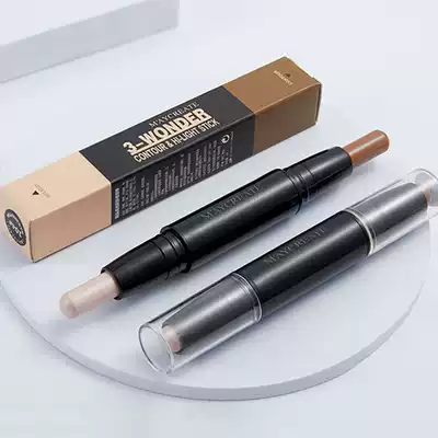 Double-head repair stick high-light pen dual-purpose one-piece flash powder brightening pearlescent female nasal shadow shadow profile silkworm