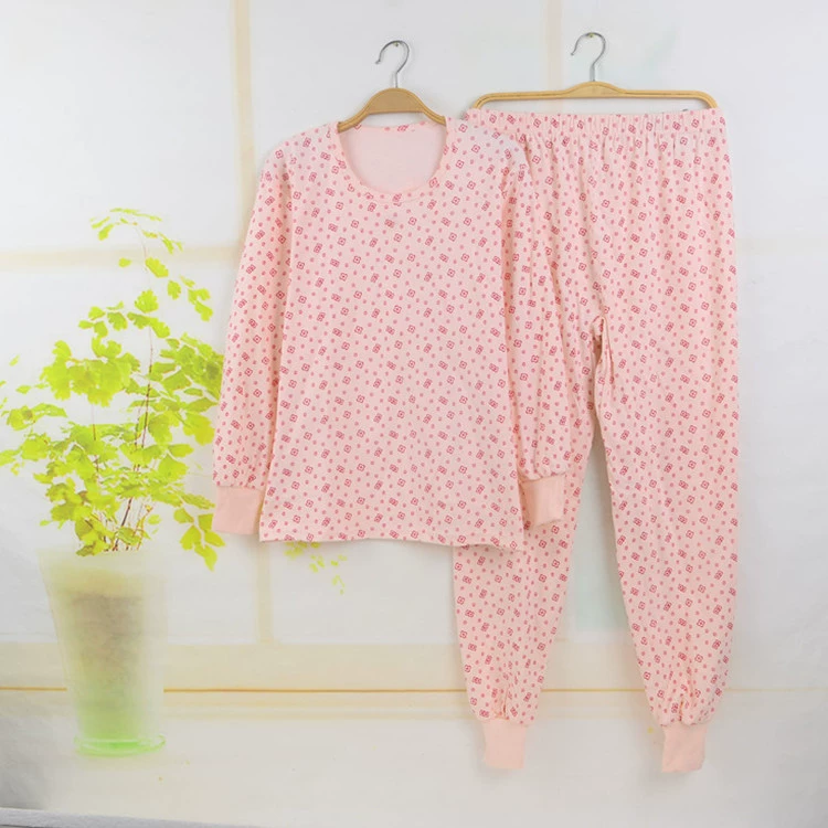 Qiuyi Qiuku phụ nữ trung niên cotton mẹ đồ lót nhiệt mỏng phần cũ áo len cotton phù hợp với dòng quần áo quần đồ bộ cho người 60 tuổi