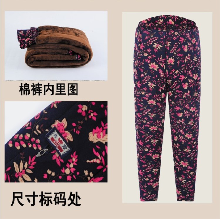 Áo khoác lông cho nữ trung niên và mùa đông cộng với nhung dày cỡ lớn màu camel cotton pad cotton quần ấm áo khoác trung niên