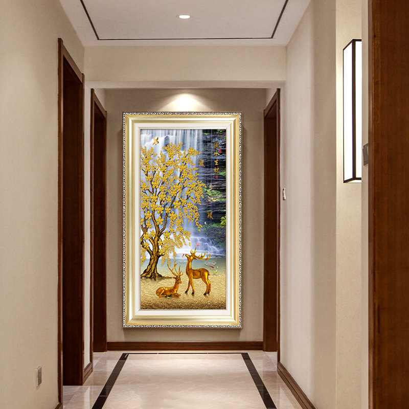 Eurostyle entry-level decorative painting vertical version of the door wall painting Aisle Hallway end hanging painted atmosphere