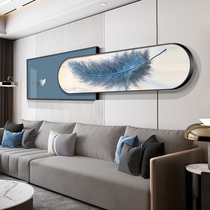 Living room decoration painting sofa background wall hanging painting overlay painting banner mural high-grade light luxury atmospheric Crystal porcelain wall painting