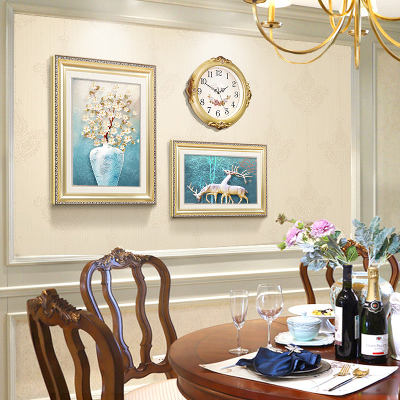 Dining Room Decoration Painting European-style Modern Minimalist Hall Hung Painting Dining Room Wall Decoration Table Wall Decoration Mural Painting