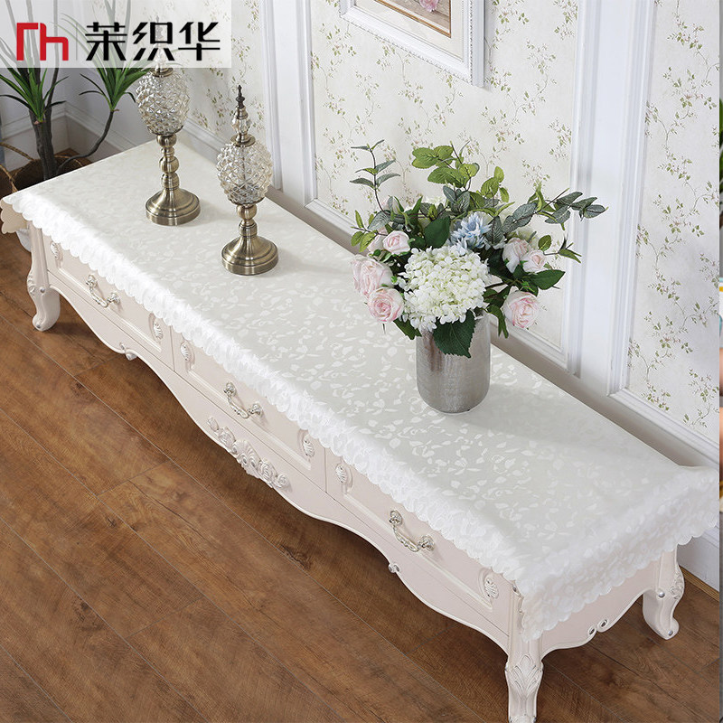 European TV cabinet rectangular drawer room dresser cabinet long tablecloth waterproof oil and anti-stamping PU