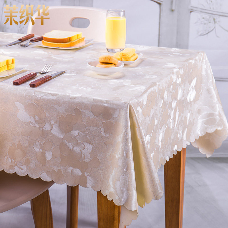 PU tablecloth waterproof anti-stamping oil and anti-stamping tablecloth rectangular cushion tea tablecloth with pattern tablecloth