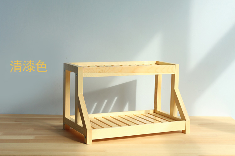 Máy tính để bàn ban đầu mini gỗ rắn đứng giá đơn giản nhiều lớp lắp ráp cửa sổ thịt sill hoa đứng gỗ hoa đứng - Kệ kệ để sách
