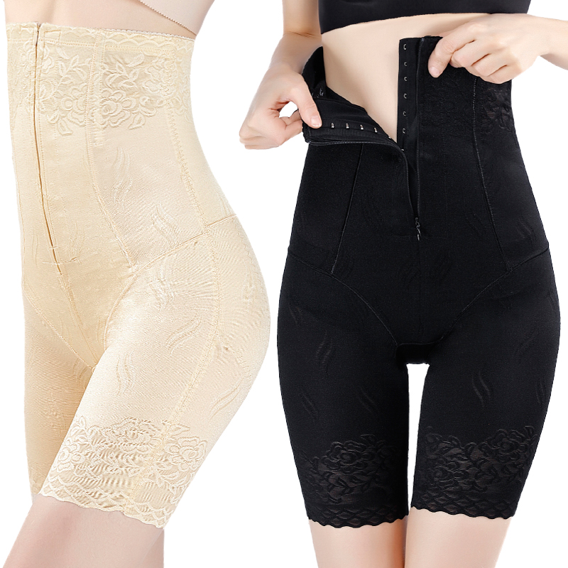 Summer thin pressure tight abdomen lift hip tunic waist body shaping pants female postpartum pelvis skinny belly and legs