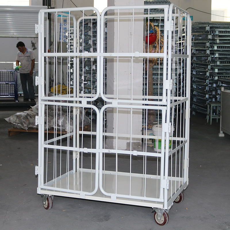 Logistics trolley storage cage to make up the difference with brake rack