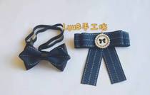 Upper new Inron girl boys school uniform graduation photo led student college wind performance butterfly knot tie