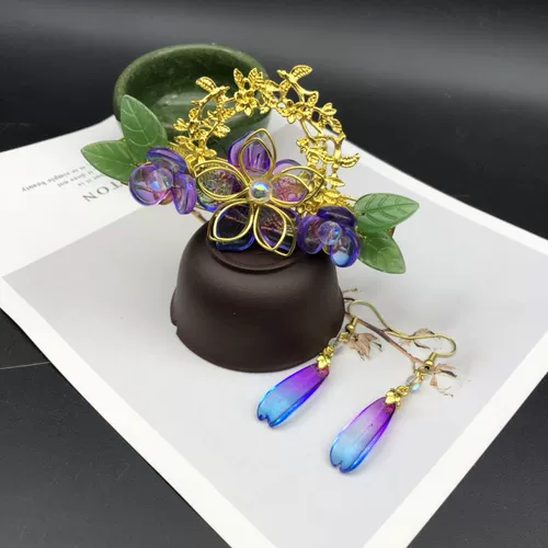 Ханьфу, аксессуар, китайская шпилька, металлический набор материалов, «сделай сам», золото и серебро