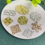 C18 Медный квадратный лист дно цветочный кусок павлин пертец тип цветочный тип маленький цветочный кусок овальный цветок