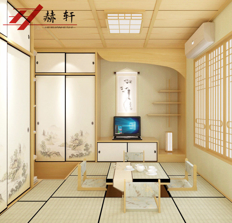 Japanese tatami custom bedroom multifunctional children's study floor bed locker overall wardrobe factory direct sales