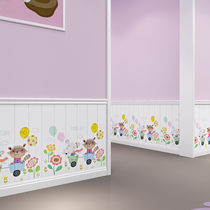 Childrens room card pass 3D three-dimensional wall stickers graffiti wallpaper Kindergarten wall wall skirt foam stickers anti-collision self-adhesive wallpaper