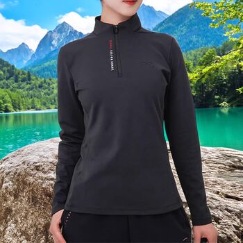 Anta China Half-Zip Clothing Women's Autumn and Winter New Fitness Running Long-Sleeved T-Shirt Pullover 162547401Rn