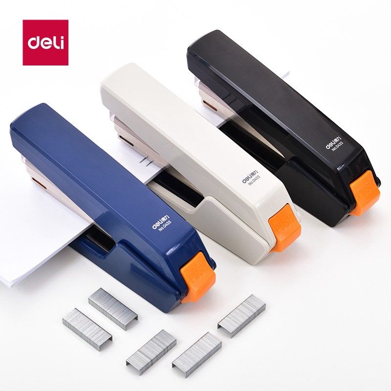 Able 0433 labor-saving type stapler office white collar with pop-up bookseller can be set 20 page 12 General-Taobao