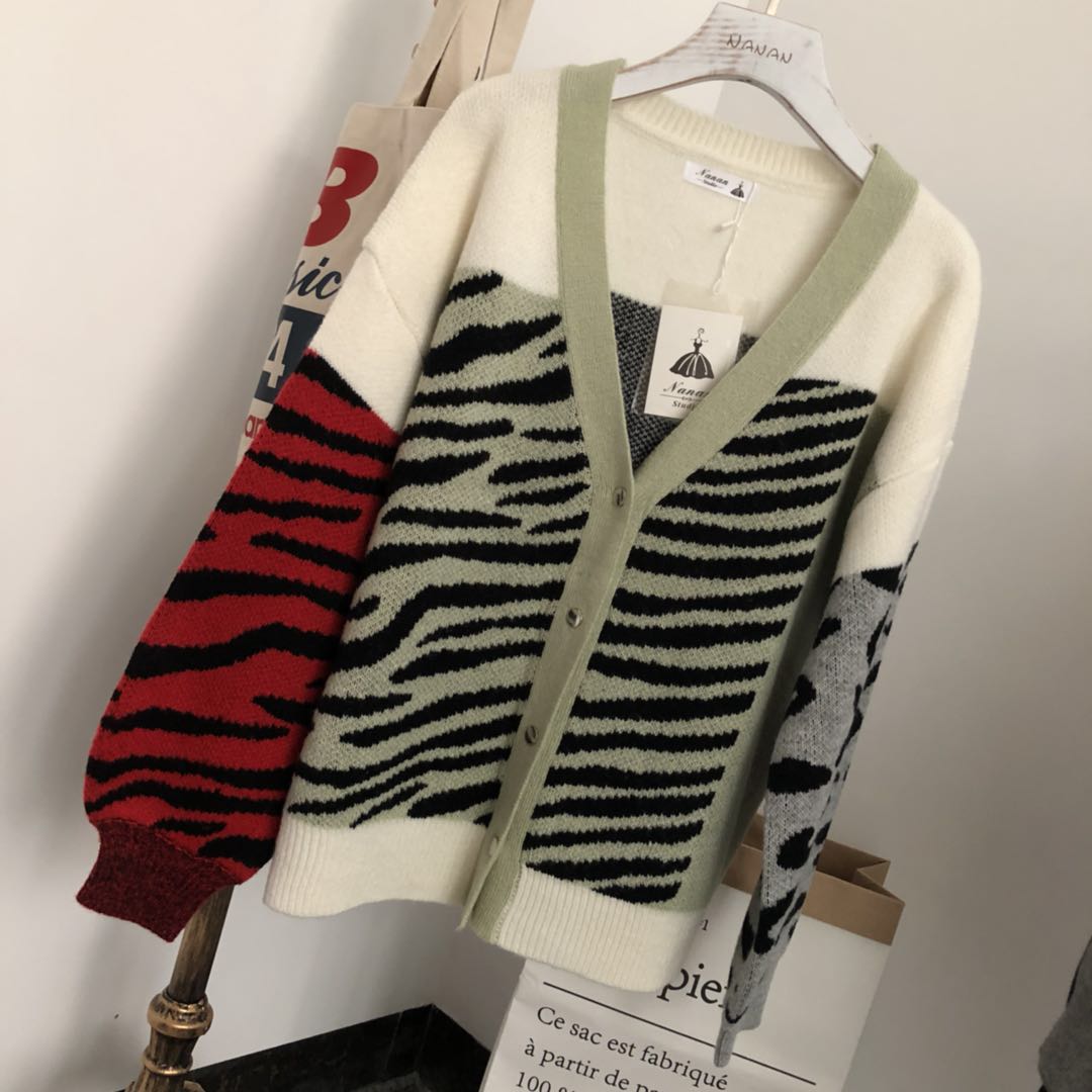 Zhang Beibei ibell mùa thu 2018 mới sang trọng đầu thu mềm mại cho em gái áo len lười áo len ngọt ngào áo cardigan nữ hàn quốc