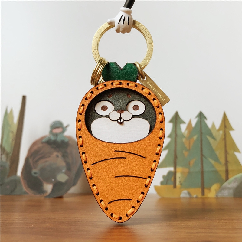 HULLY, Robbit's original hand-made car keychain creative birthday gift to girls' bag