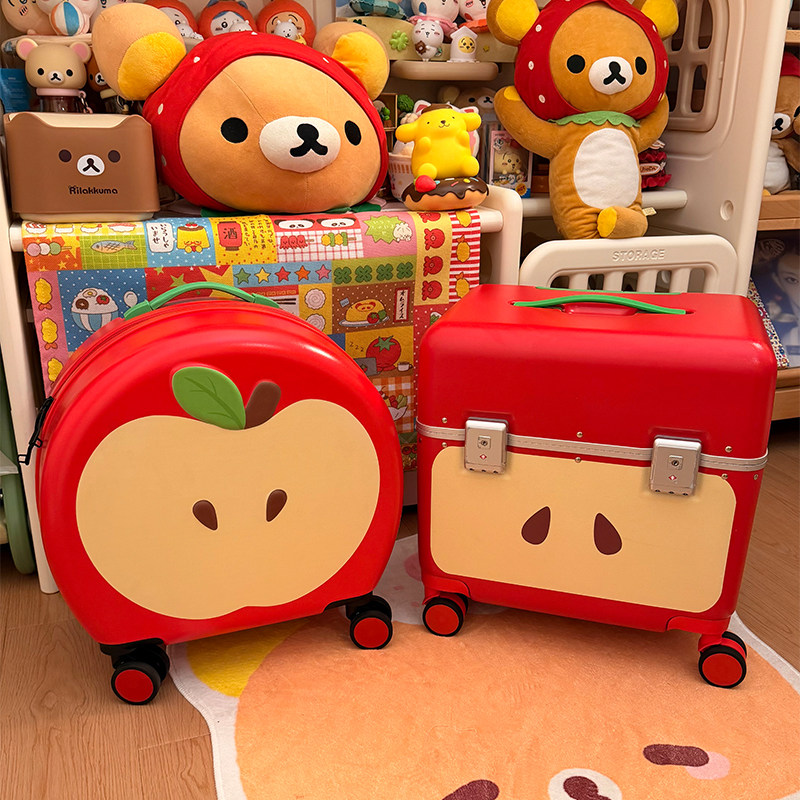 Red Apple Ultralight New Cartoon High-Value 20-inch Carry-on Suitcase for Women, Small Travel Suitcase for Short Trips and Students