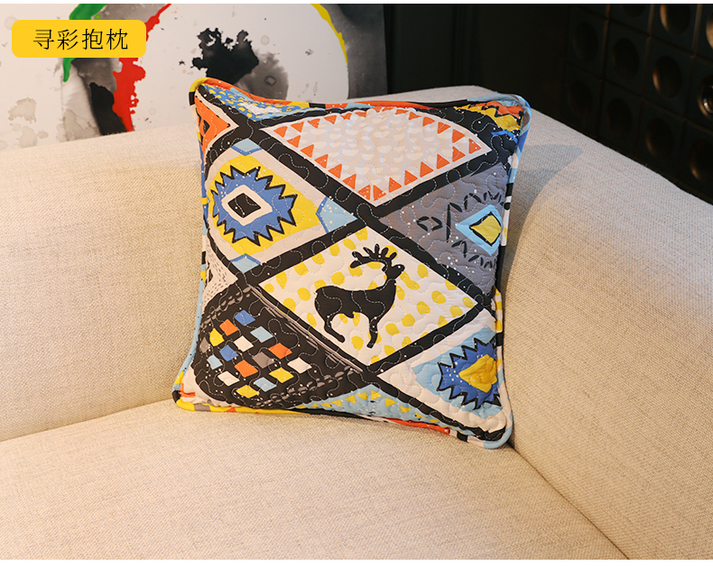 Mới sofa Bắc Âu ôm gối gối đệm phòng khách văn phòng 45 * 45 ôm gối gối kích thước tùy chỉnh - Trở lại đệm / Bolsters gối kèm mền 2 in 1