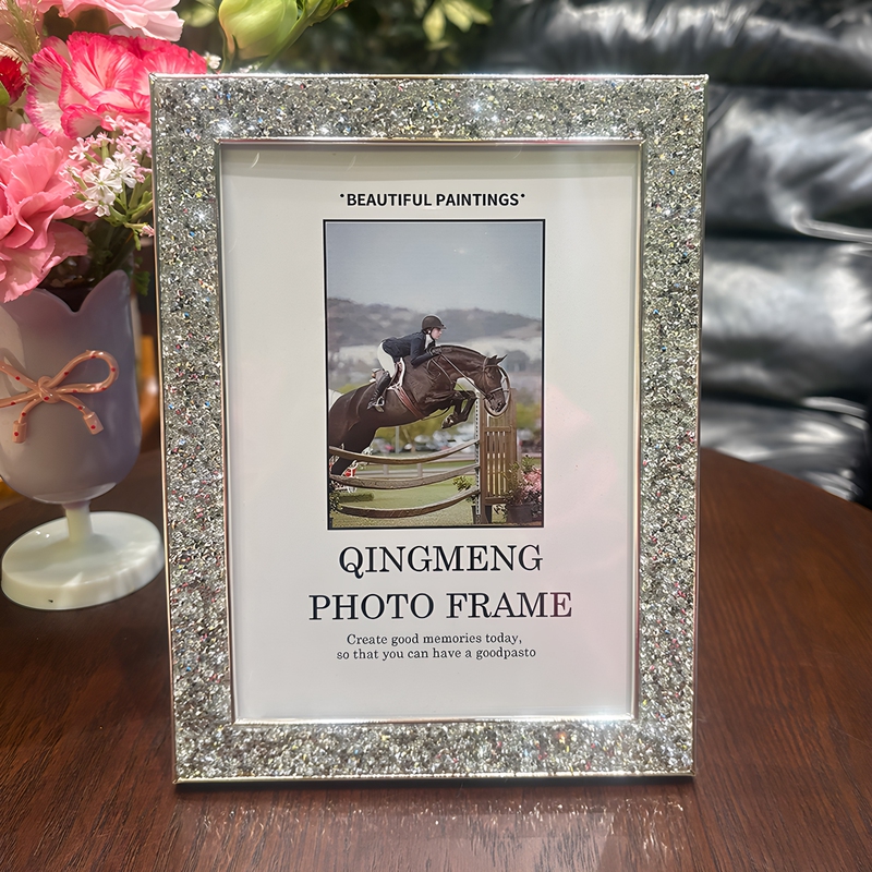 Photo Frame Display Stand, Light Luxury Bedroom Creative Decoration, Picture Frame, Wedding Photo Frame Ornament, Metal 6/7/8/ 10inch A4