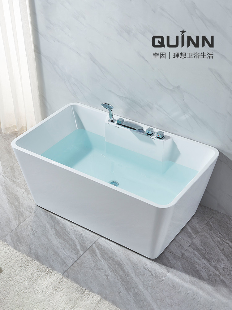 Quinn square acrylic independent black bathtub Hotel household adult net red bed and Breakfast Chaise color bathtub
