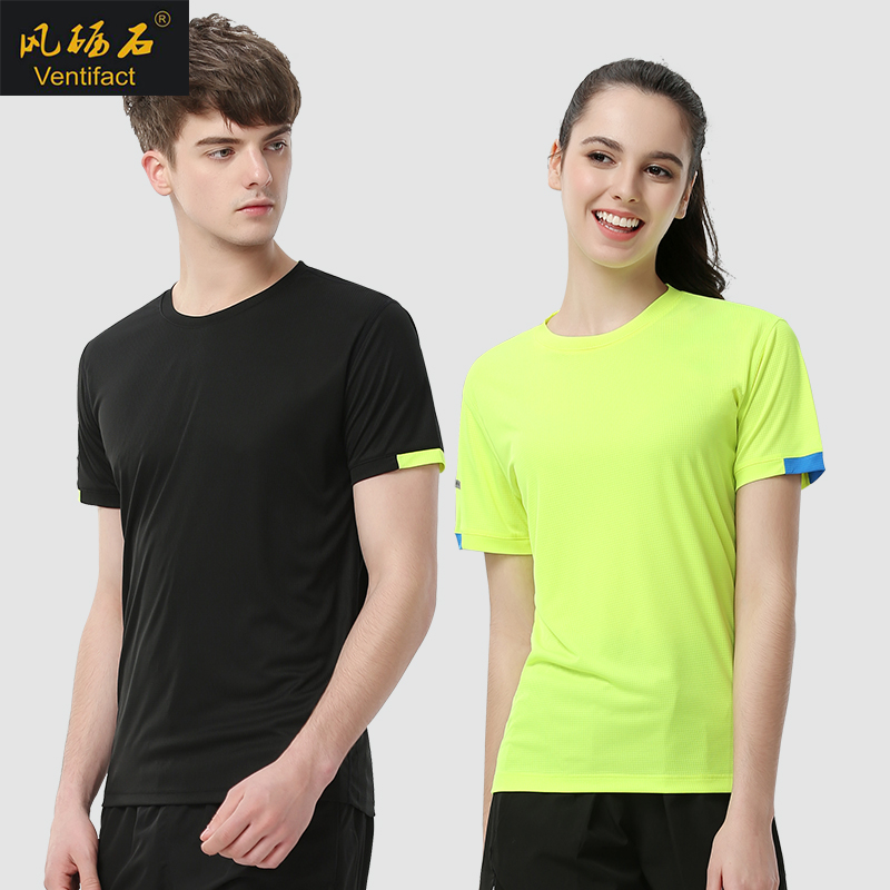 Sports short sleeve men's quick-drying clothes custom printed logo marathon printed figure sweat absorbent breathable running quick-drying T-shirt women