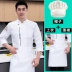 Quần áo làm việc đầu bếp nam ngắn tay mùa hè mỏng thoáng khí ăn nhà hàng căng tin quần áo nhà bếp dài tay tùy chỉnh cho nữ dong phuc dau bep ao bep 