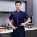 Quần áo làm việc đầu bếp nam ngắn tay mùa hè mỏng thoáng khí ăn nhà hàng căng tin quần áo nhà bếp dài tay tùy chỉnh cho nữ dong phuc dau bep ao bep 