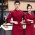 Quần áo làm việc đầu bếp nam ngắn tay mùa hè mỏng thoáng khí ăn nhà hàng căng tin quần áo nhà bếp dài tay tùy chỉnh cho nữ dong phuc dau bep ao bep 