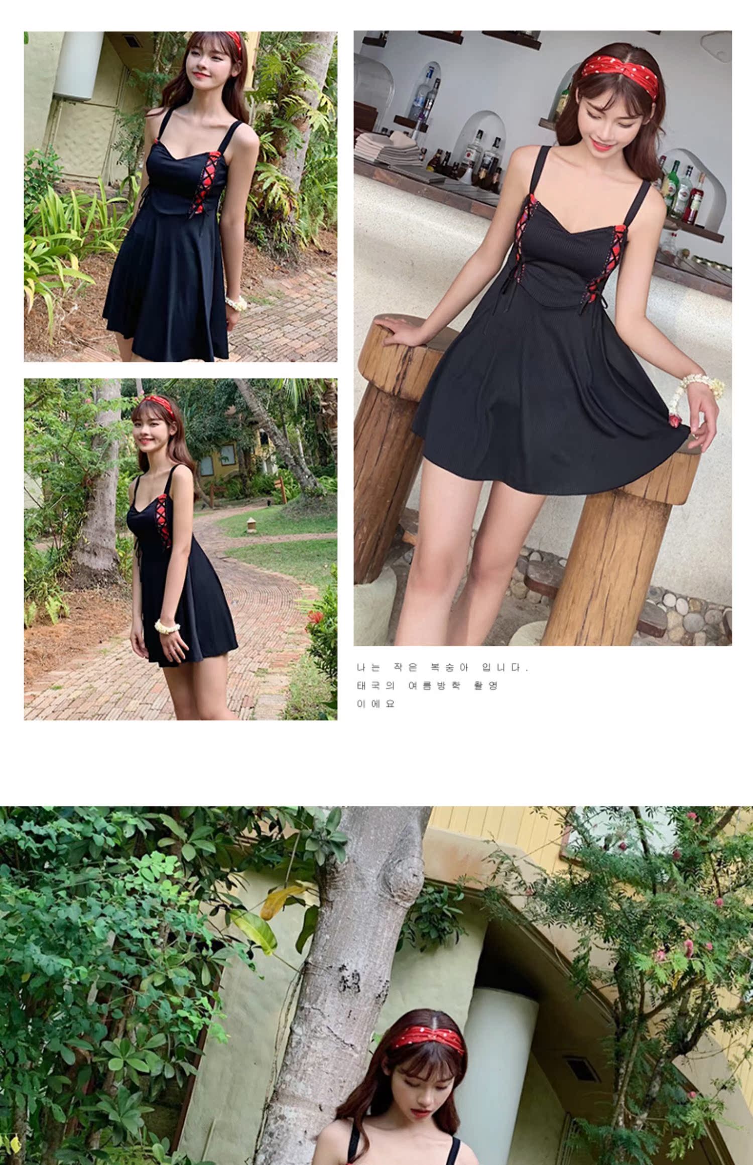 Áo tắm nữ 2019 mới dễ thương Nhật Bản giảm béo bụng nhỏ ngực tập hợp váy một mảnh áo tắm sinh viên hai mảnh - Bộ đồ bơi One Piece đồ bơi liền thân