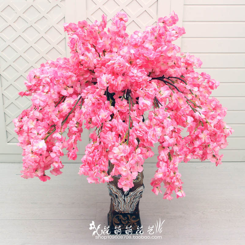 Simulation Flowers Artificial Flower Fake Flowers Home Wedding Office Decoration Putting Silk Flowers No Leaf Romantic Cherry Blossom Special Price